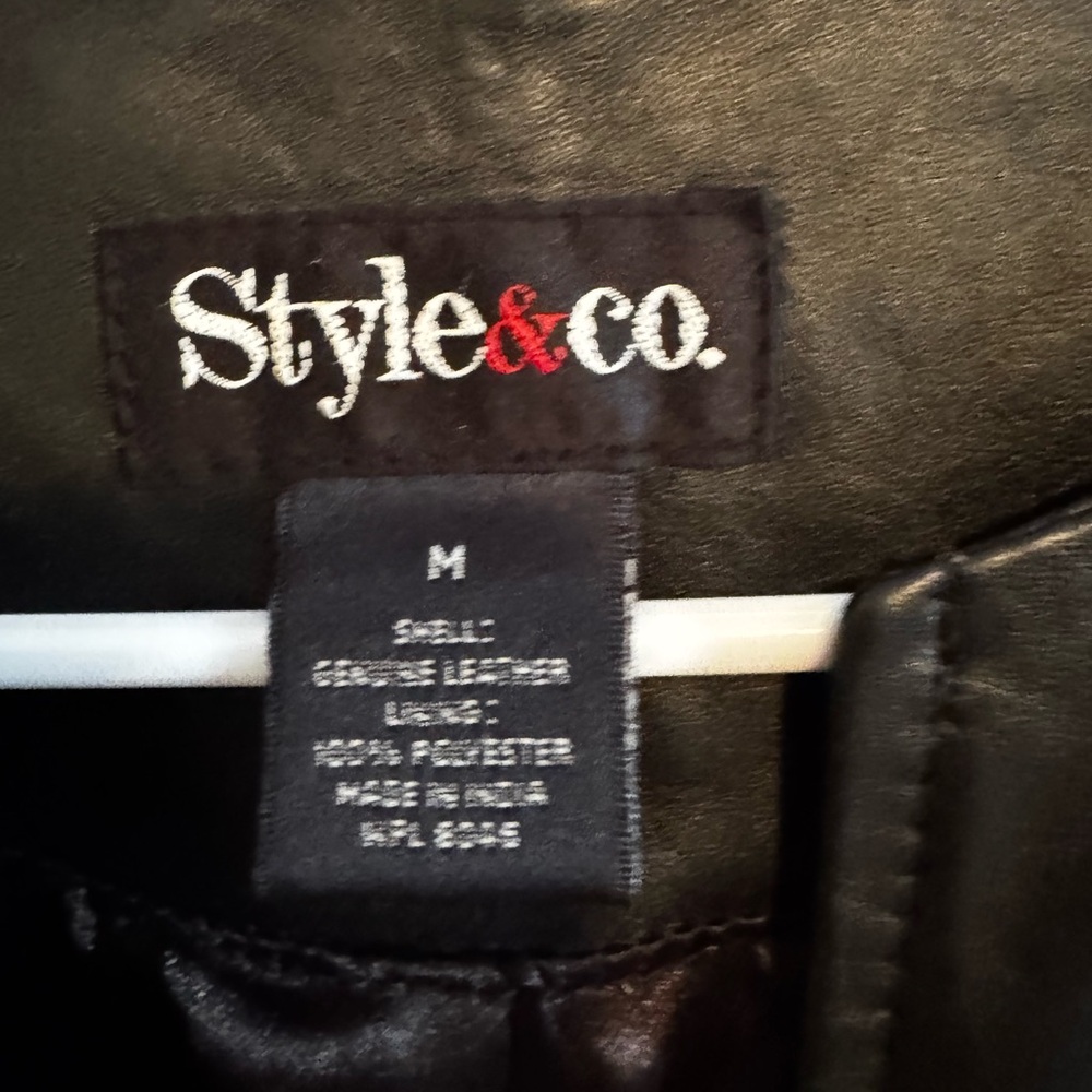 Style & Co Leather jacket - Picture 2 of 3